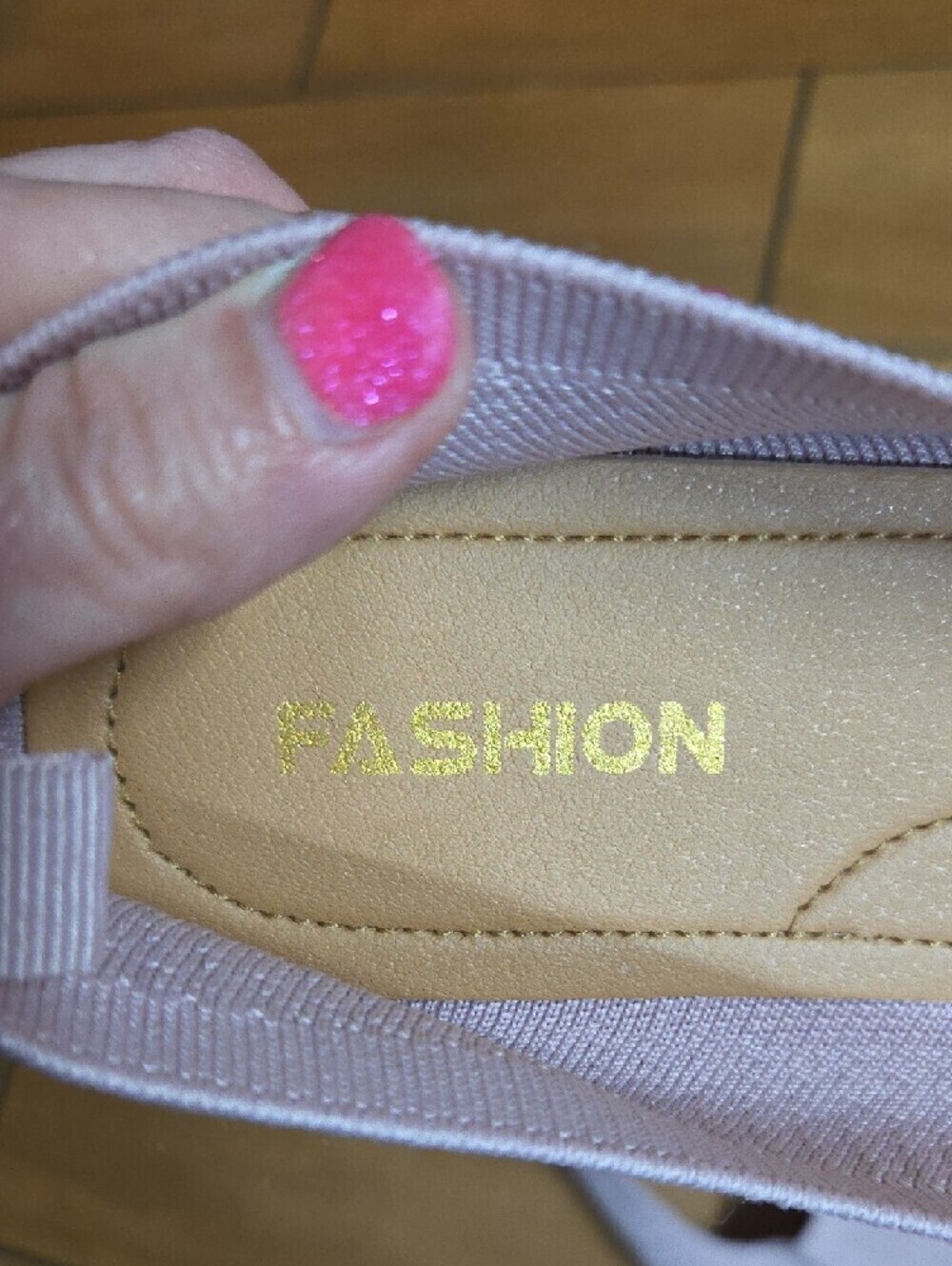 Comfort Knit Ballet Flats in Pastel Pink - Picture 3 of 5